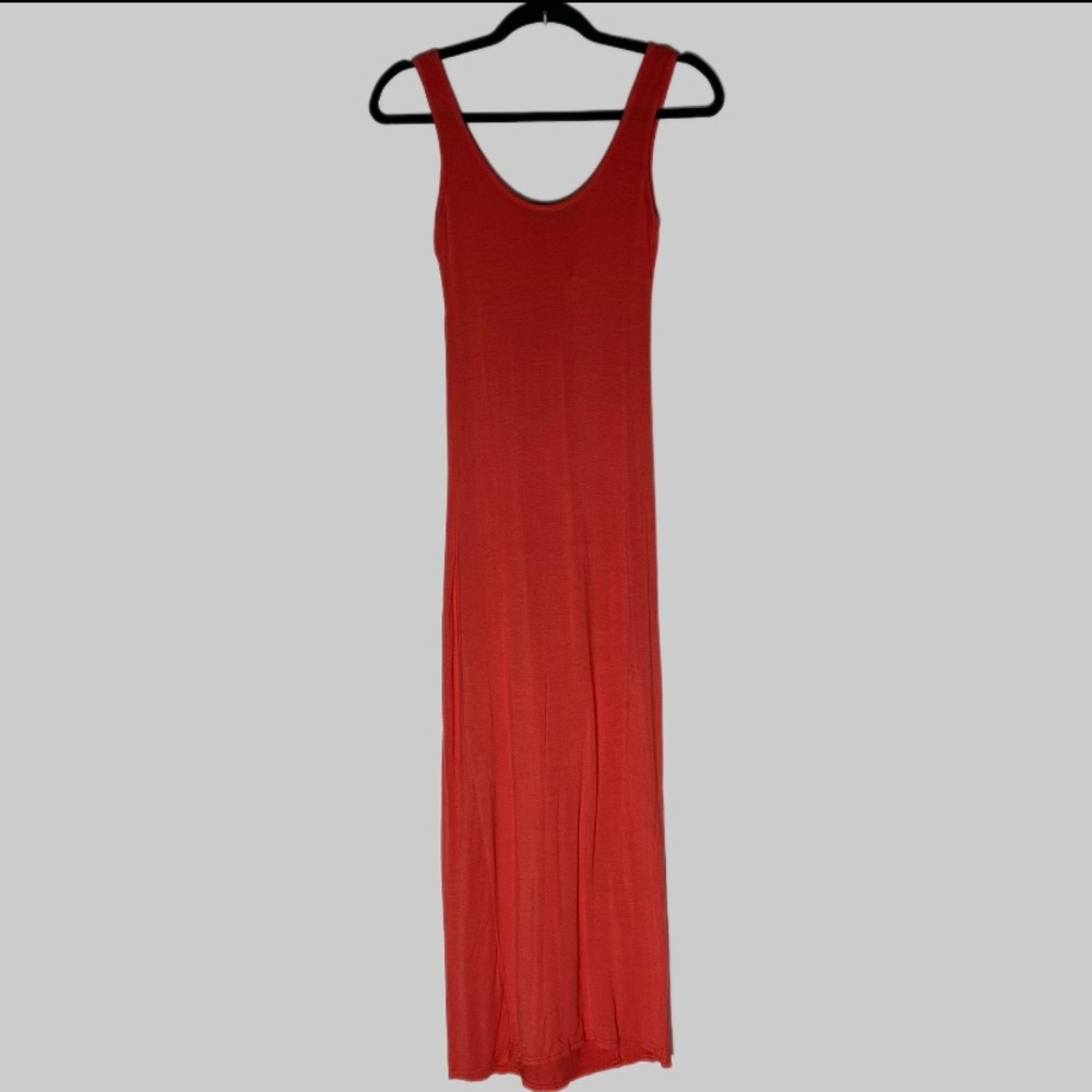 Boohoo Red Orange Sleeveless Maxi Dress Summer Dress S